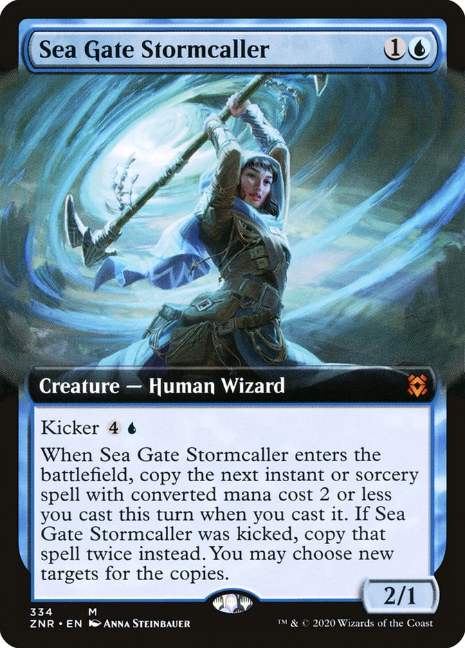 Sea Gate Stormcaller (Extended Art) [Zendikar Rising] | Gear Gaming Bentonville