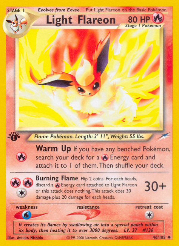 Light Flareon (46/105) [Neo Destiny 1st Edition] | Gear Gaming Bentonville