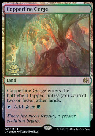 Copperline Gorge [Phyrexia: All Will Be One Prerelease Promos] | Gear Gaming Bentonville