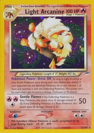 Light Arcanine (12/105) [Neo Destiny Unlimited] | Gear Gaming Bentonville