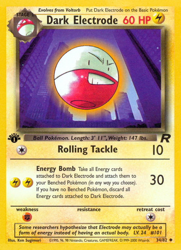 Dark Electrode (34/82) [Team Rocket 1st Edition] | Gear Gaming Bentonville