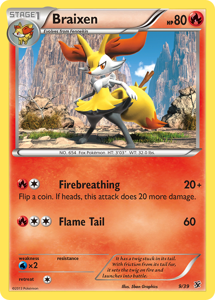 Braixen (9/39) [XY: Kalos Starter Set] | Gear Gaming Bentonville