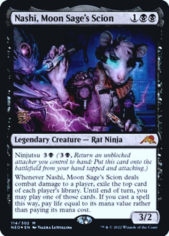 Nashi, Moon Sage's Scion [Kamigawa: Neon Dynasty Prerelease Promos] | Gear Gaming Bentonville