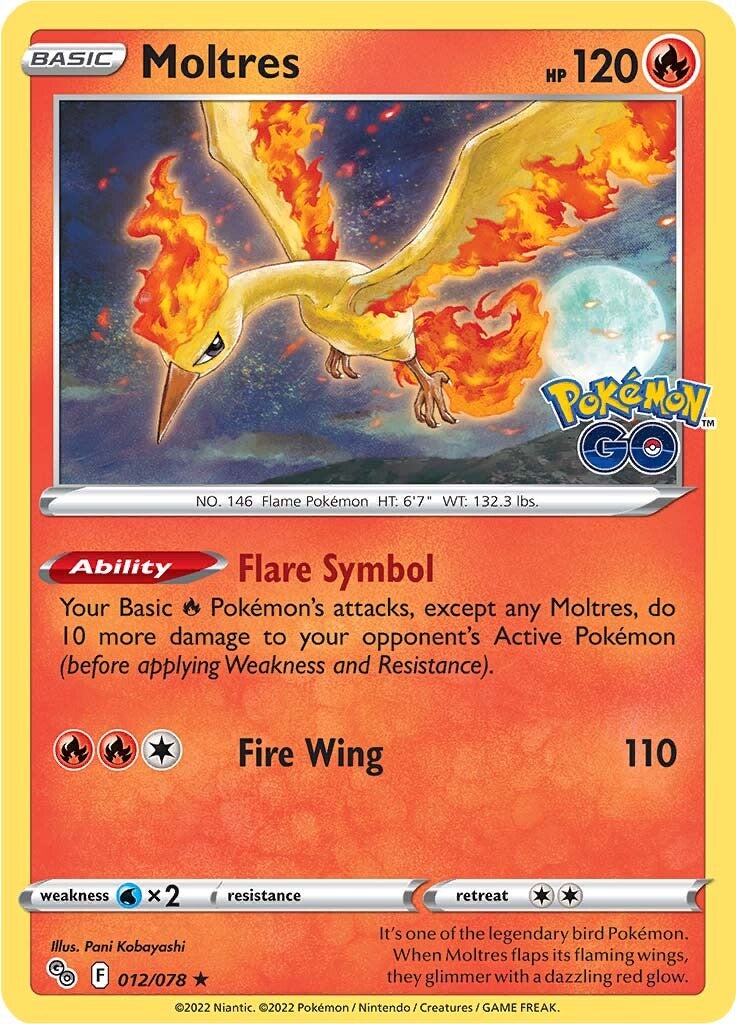 Moltres (012/078) [Pokémon GO] | Gear Gaming Bentonville