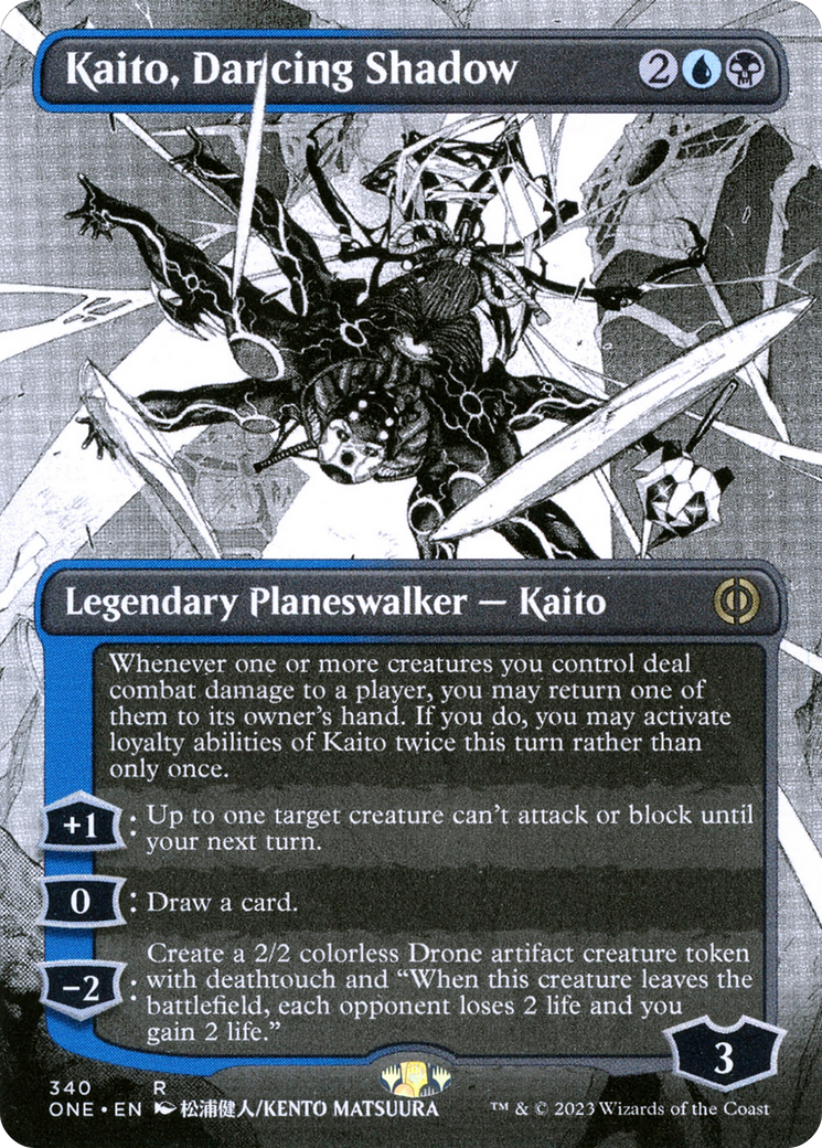 Kaito, Dancing Shadow (Borderless Manga) [Phyrexia: All Will Be One] | Gear Gaming Bentonville