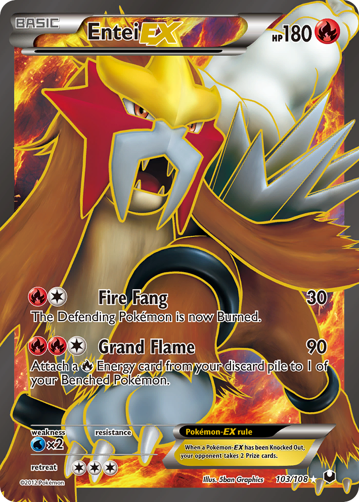 Entei EX (103/108) [Black & White: Dark Explorers] | Gear Gaming Bentonville