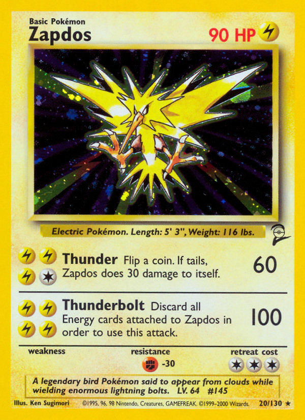 Zapdos (20/130) [Base Set 2] | Gear Gaming Bentonville