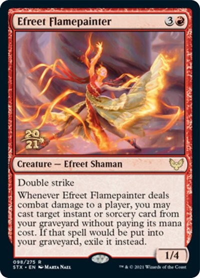 Efreet Flamepainter [Strixhaven: School of Mages Prerelease Promos] | Gear Gaming Bentonville