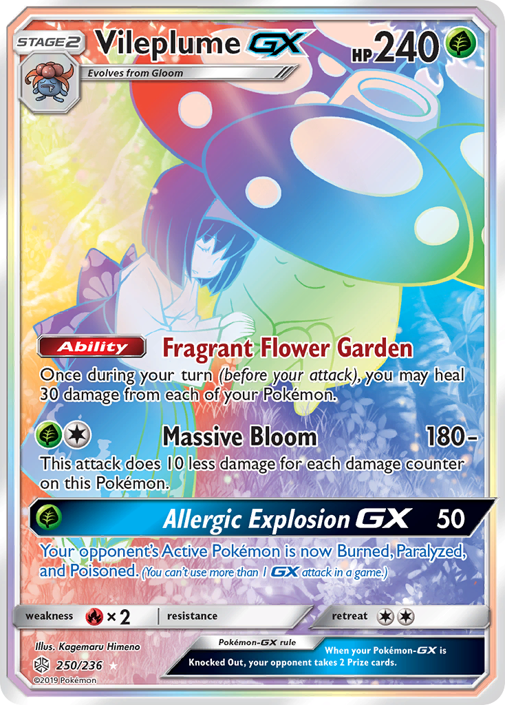 Vileplume GX (250/236) [Sun & Moon: Cosmic Eclipse] | Gear Gaming Bentonville