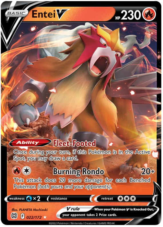 Entei V (022/172) [Sword & Shield: Brilliant Stars] | Gear Gaming Bentonville