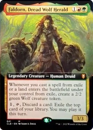 Faldorn, Dread Wolf Herald (Extended Art) [Commander Legends: Battle for Baldur's Gate] | Gear Gaming Bentonville