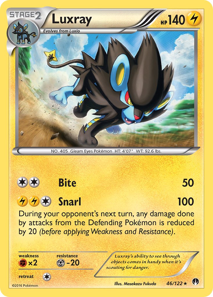 Luxray (46/122) (Cracked Ice Holo) [XY: BREAKpoint] | Gear Gaming Bentonville