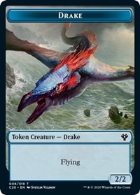 Drake // Insect (018) Double-sided Token [Commander 2020 Tokens] | Gear Gaming Bentonville