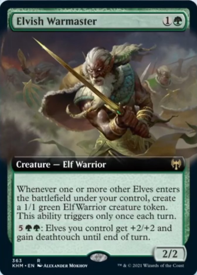 Elvish Warmaster (Extended Art) [Kaldheim] | Gear Gaming Bentonville