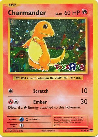 Charmander (9/108) (Toys R Us Promo) [XY: Evolutions] | Gear Gaming Bentonville