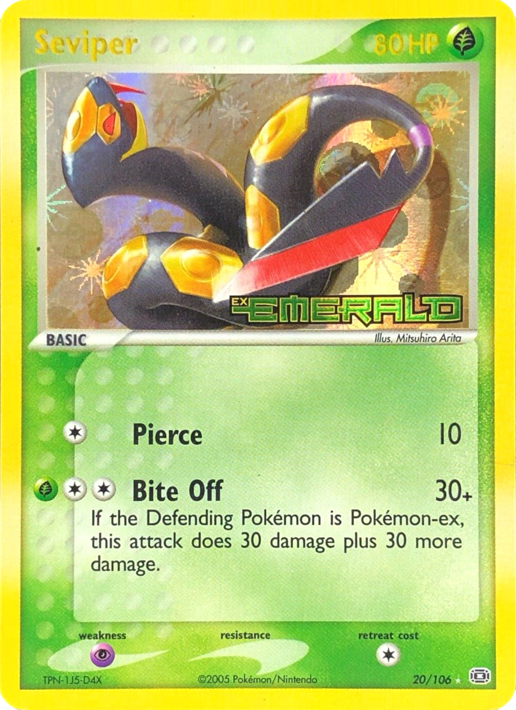 Seviper (20/106) (Stamped) [EX: Emerald] | Gear Gaming Bentonville