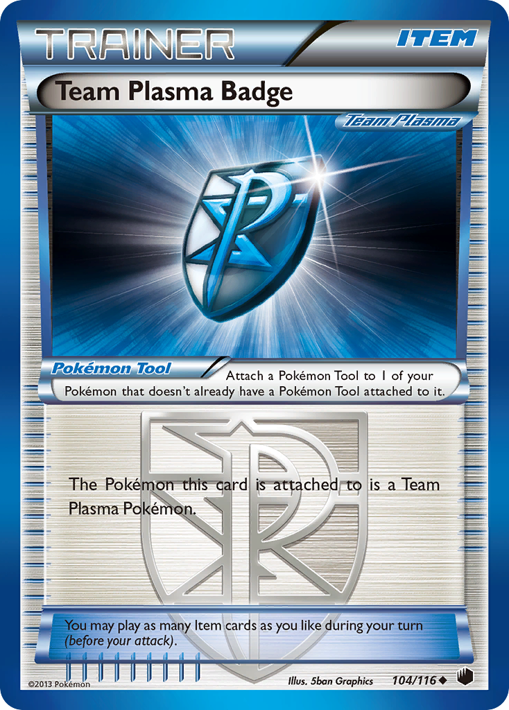 Team Plasma Badge (104/116) [Black & White: Plasma Freeze] | Gear Gaming Bentonville