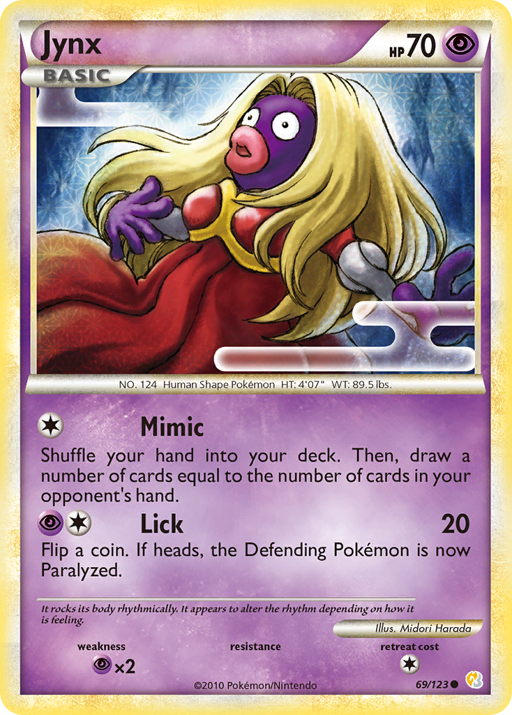 Jynx (69/123) [HeartGold & SoulSilver: Base Set] | Gear Gaming Bentonville