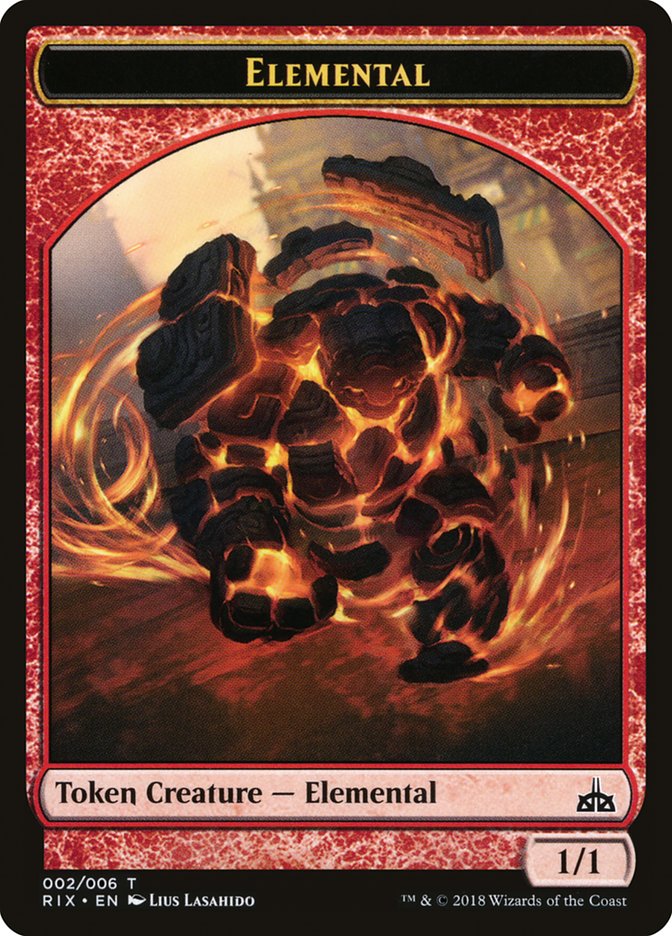 Elemental (002/006) [Rivals of Ixalan Tokens] | Gear Gaming Bentonville