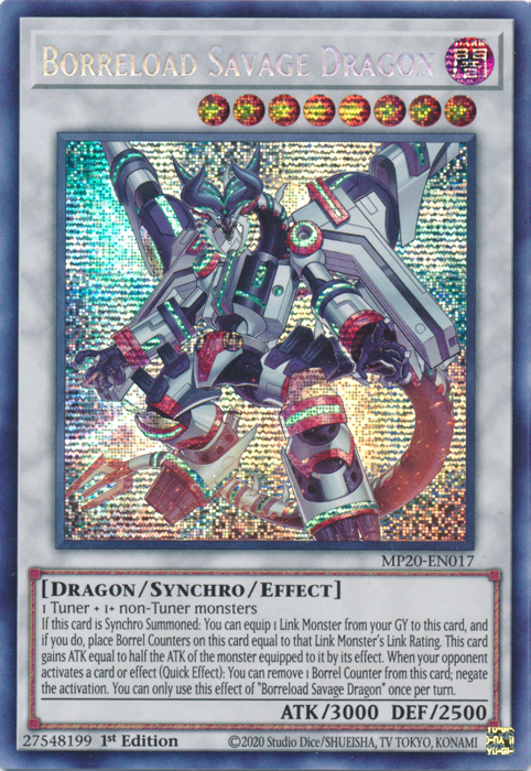 Borreload Savage Dragon [MP20-EN017] Prismatic Secret Rare | Gear Gaming Bentonville