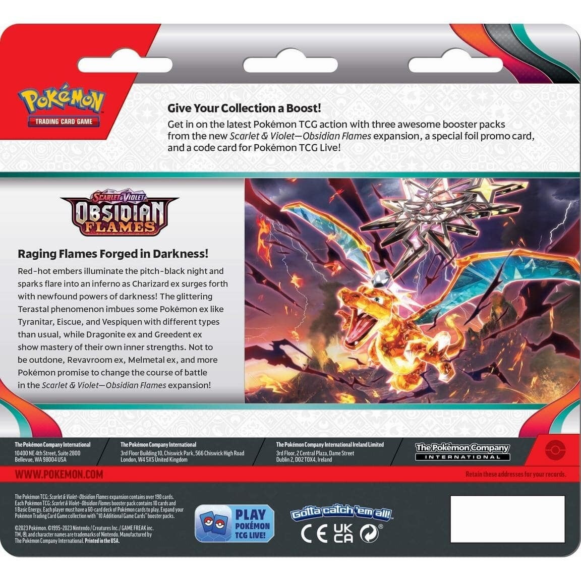 Scarlet & Violet: Obsidian Flames - 3-Pack Blisters (Eevee) | Gear Gaming Bentonville