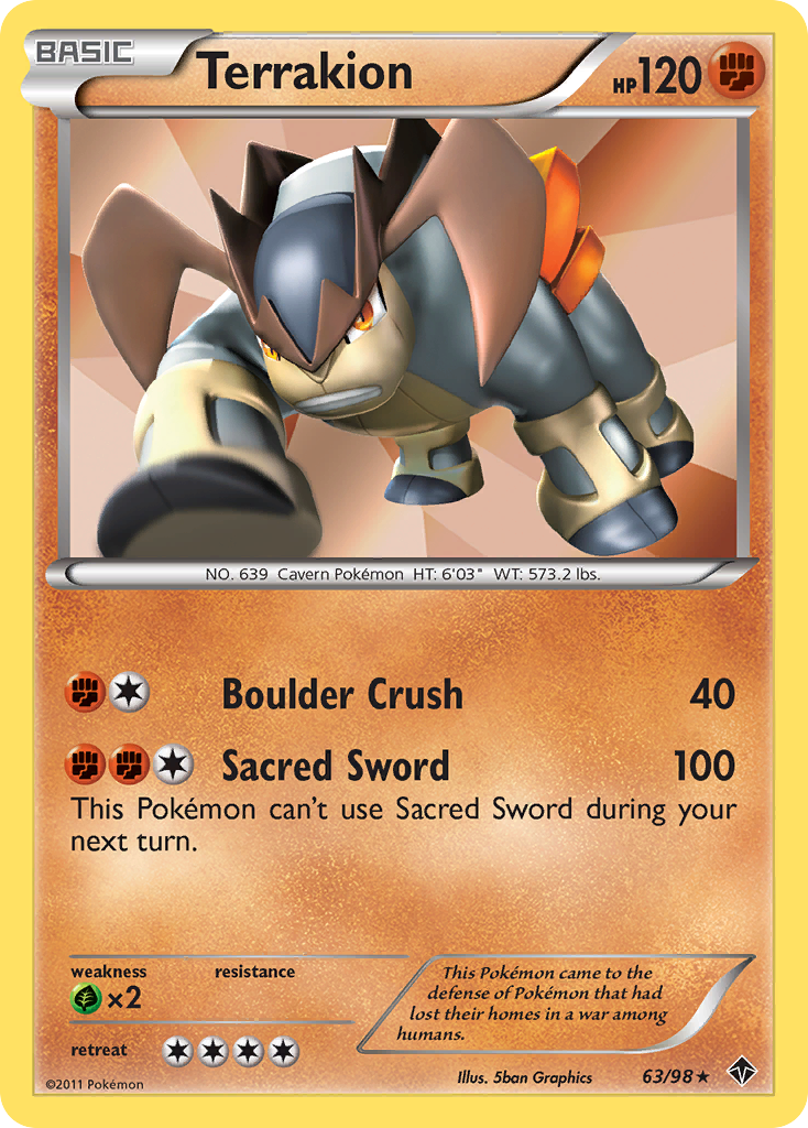 Terrakion (63/98) [Black & White: Emerging Powers] | Gear Gaming Bentonville