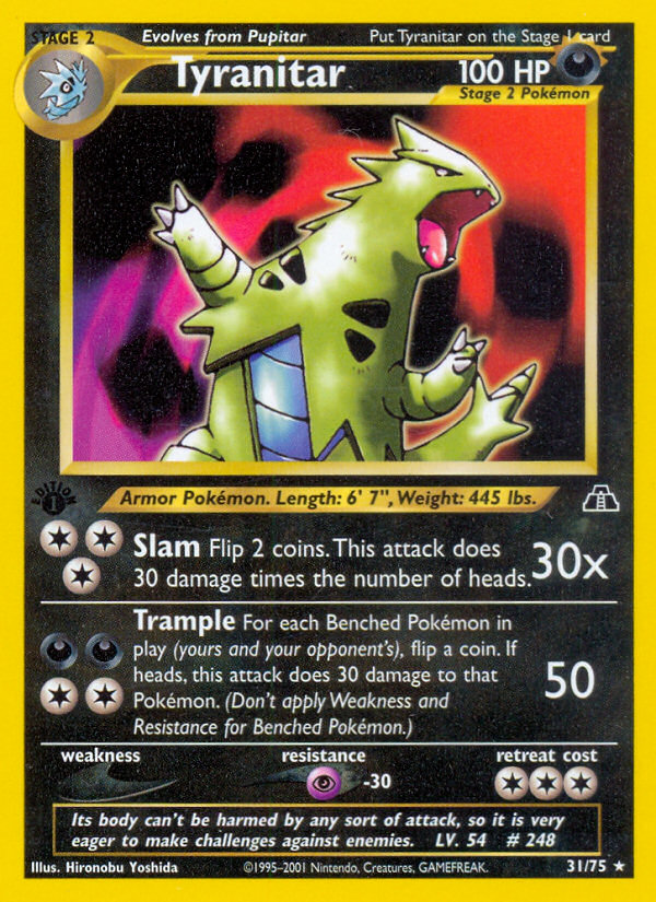 Tyranitar (31/75) [Neo Discovery 1st Edition] | Gear Gaming Bentonville