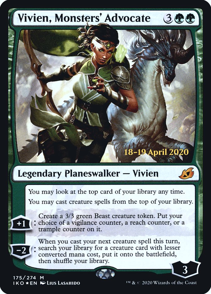 Vivien, Monsters' Advocate  [Ikoria: Lair of Behemoths Prerelease Promos] | Gear Gaming Bentonville