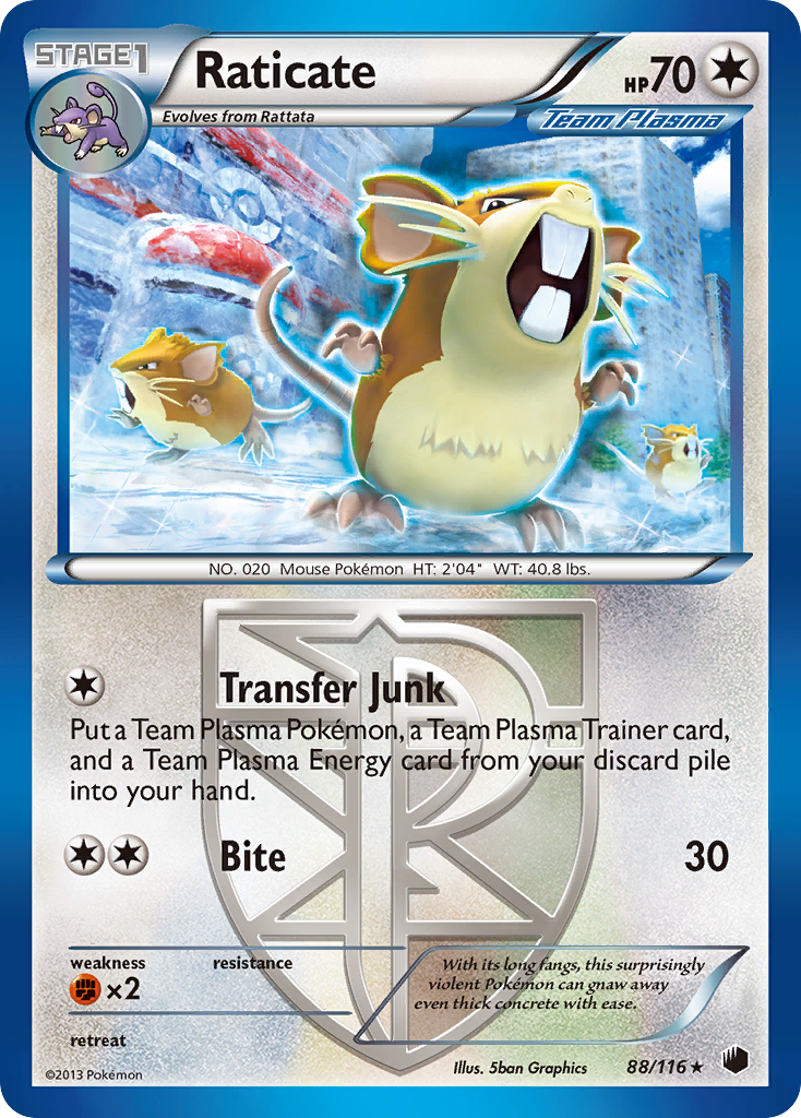 Raticate (88/116) [Black & White: Plasma Freeze] | Gear Gaming Bentonville