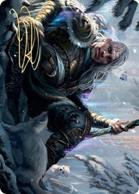 Jorn, God of Winter Art Card (Gold-Stamped Signature) [Kaldheim: Art Series] | Gear Gaming Bentonville