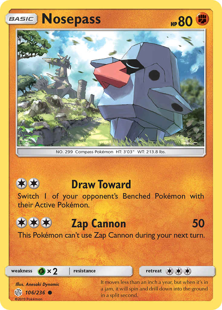 Nosepass (106/236) [Sun & Moon: Cosmic Eclipse] | Gear Gaming Bentonville