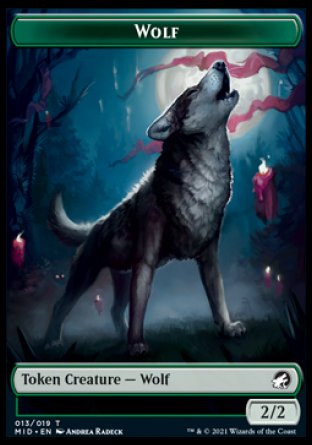 Wolf // Knight Double-sided Token [Innistrad: Midnight Hunt Commander Tokens] | Gear Gaming Bentonville