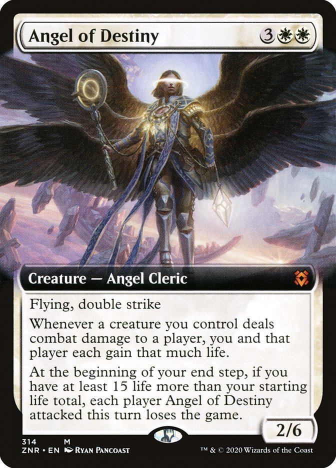 Angel of Destiny (Extended Art) [Zendikar Rising] | Gear Gaming Bentonville