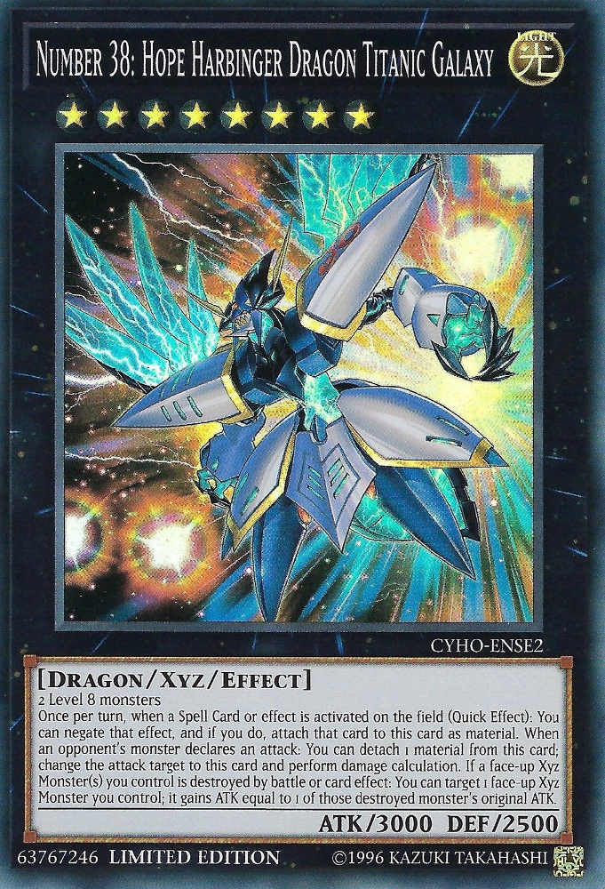 Number 38: Hope Harbinger Dragon Titanic Galaxy [CYHO-ENSE2] Super Rare | Gear Gaming Bentonville