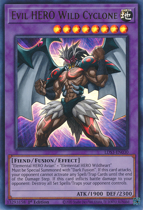 Evil HERO Wild Cyclone [LDS3-EN030] Ultra Rare | Gear Gaming Bentonville