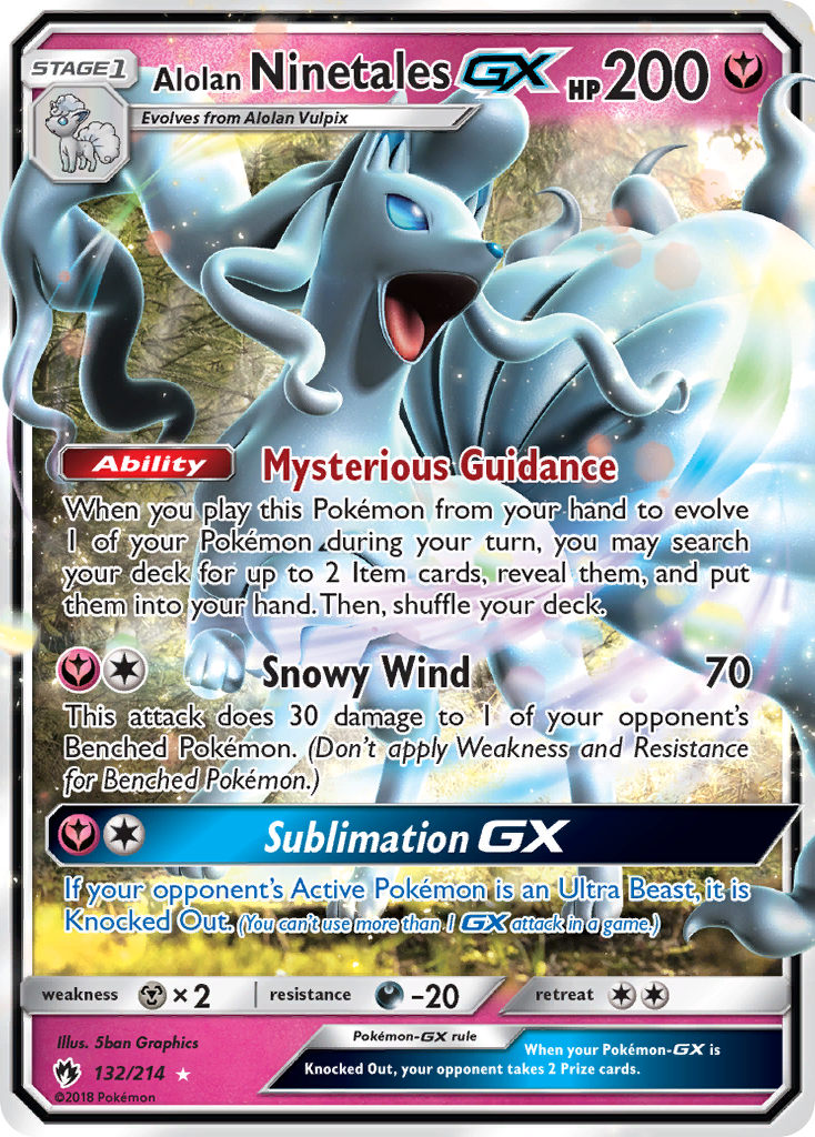 Alolan Ninetales GX (132/214) [Sun & Moon: Lost Thunder] | Gear Gaming Bentonville