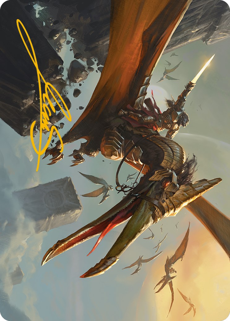 Skyhunter Strike Force Art Card (Gold-Stamped Signature) [Phyrexia: All Will Be One Art Series] | Gear Gaming Bentonville