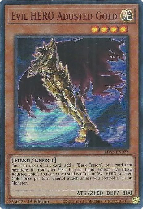 Evil HERO Adusted Gold (Red) [LDS3-EN025] Ultra Rare | Gear Gaming Bentonville