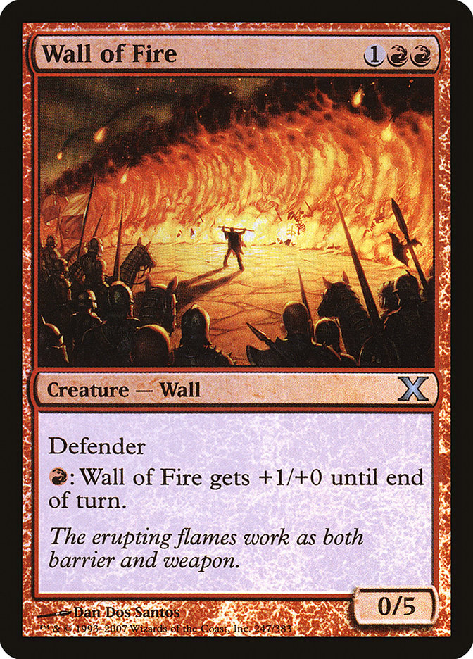 Wall of Fire (Premium Foil) [Tenth Edition] | Gear Gaming Bentonville