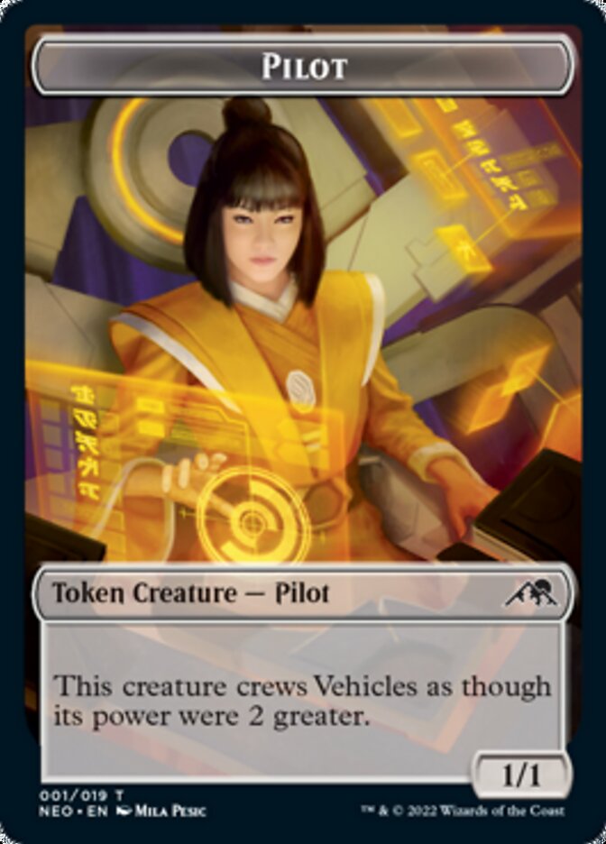 Myr // Pilot Double-sided Token [Kamigawa: Neon Dynasty Commander Tokens] | Gear Gaming Bentonville