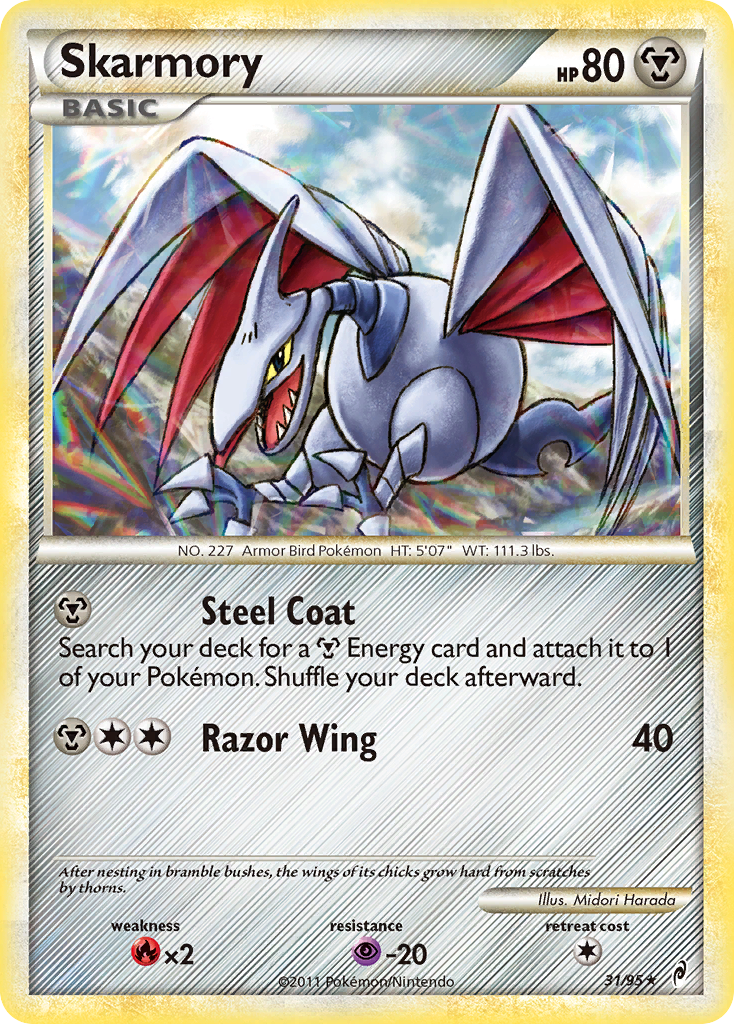 Skarmory (31/95) [HeartGold & SoulSilver: Call of Legends] | Gear Gaming Bentonville