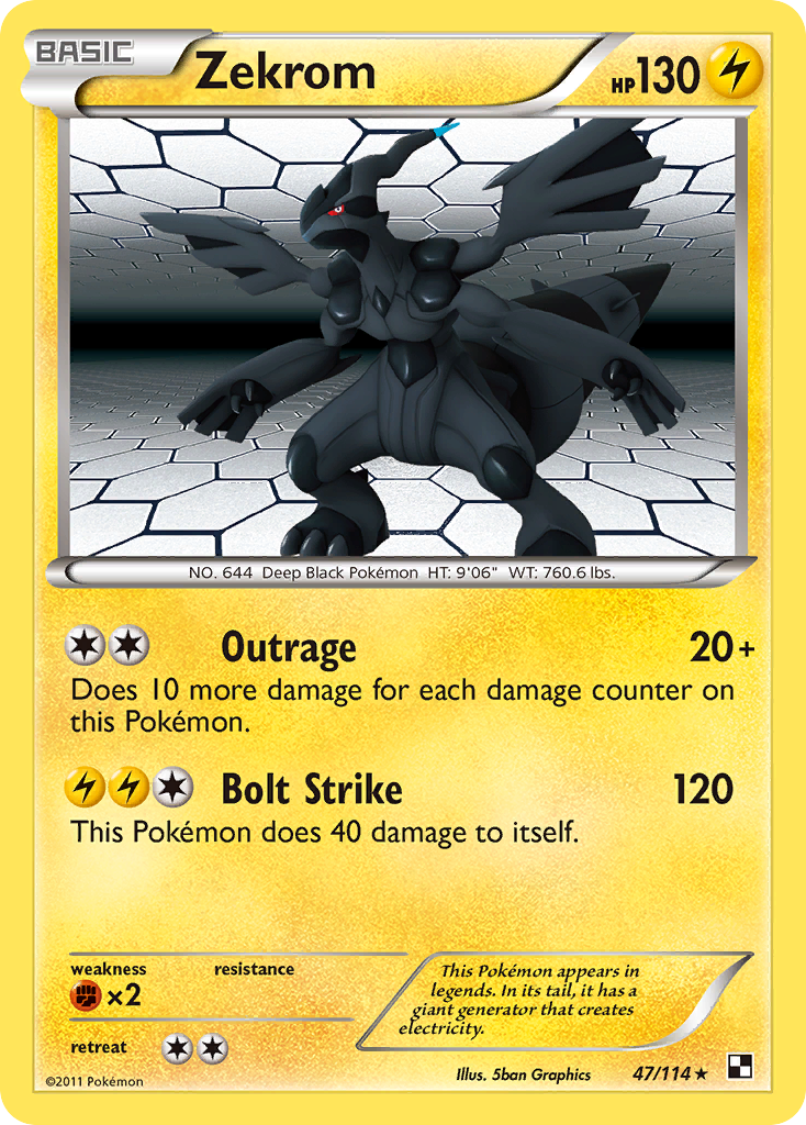 Zekrom (47/114) [Black & White: Base Set] | Gear Gaming Bentonville