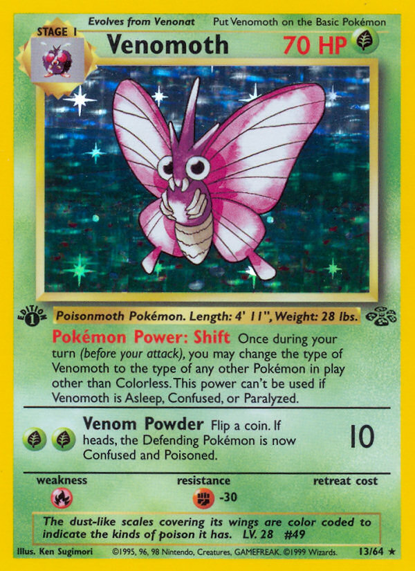 Venomoth (13/64) [Jungle 1st Edition] | Gear Gaming Bentonville