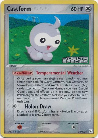 Castform (34/113) (Stamped) [EX: Delta Species] | Gear Gaming Bentonville