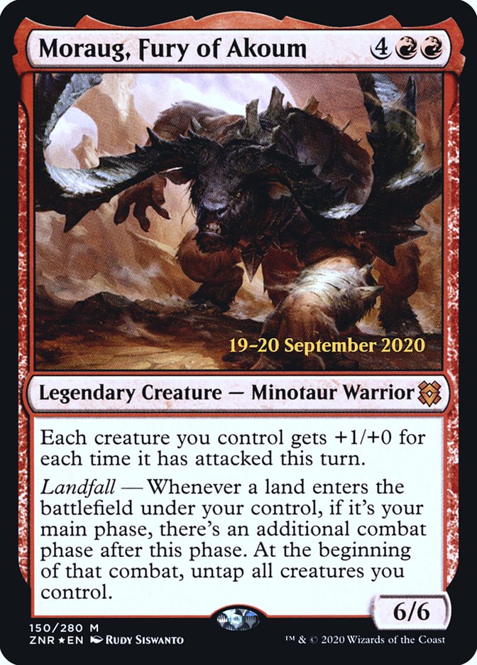 Moraug, Fury of Akoum  [Zendikar Rising Prerelease Promos] | Gear Gaming Bentonville