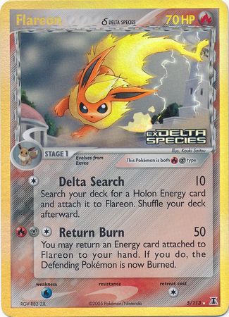 Flareon (5/113) (Delta Species) (Stamped) [EX: Delta Species] | Gear Gaming Bentonville