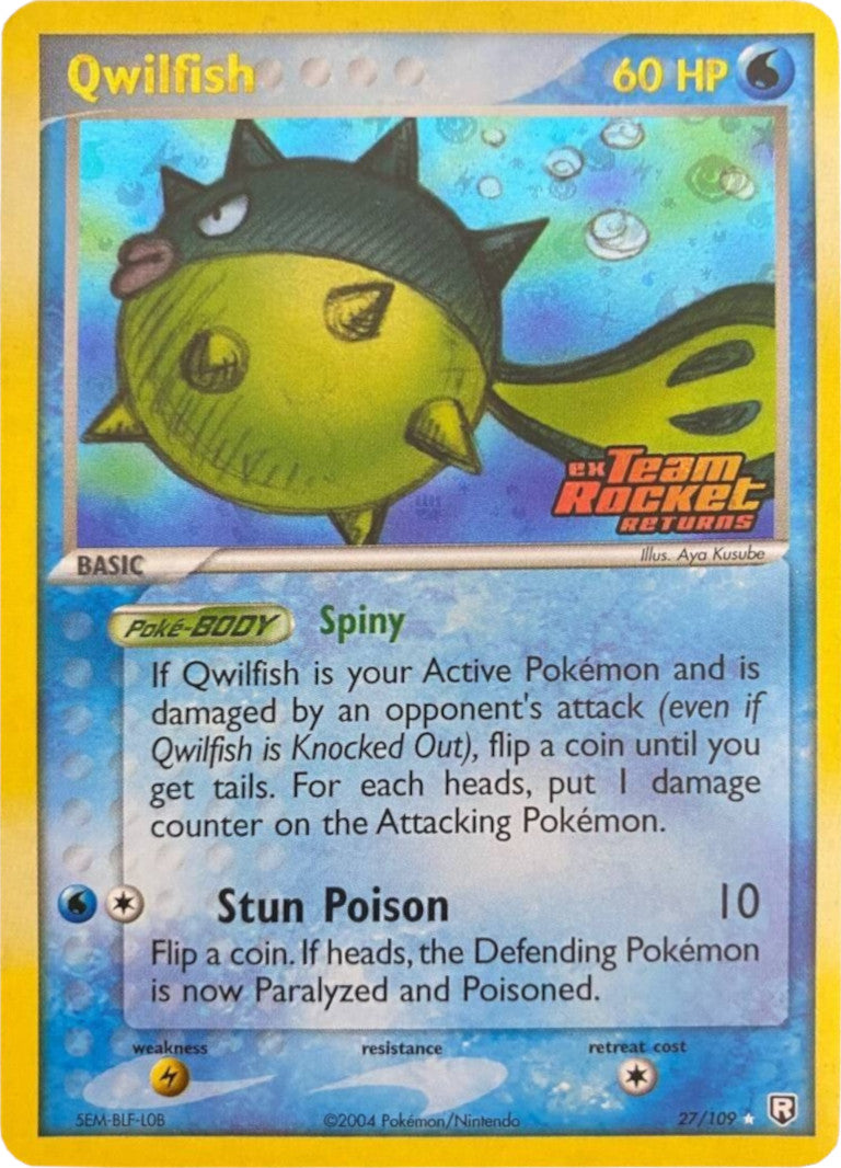 Qwilfish (27/109) (Stamped) [EX: Team Rocket Returns] | Gear Gaming Bentonville