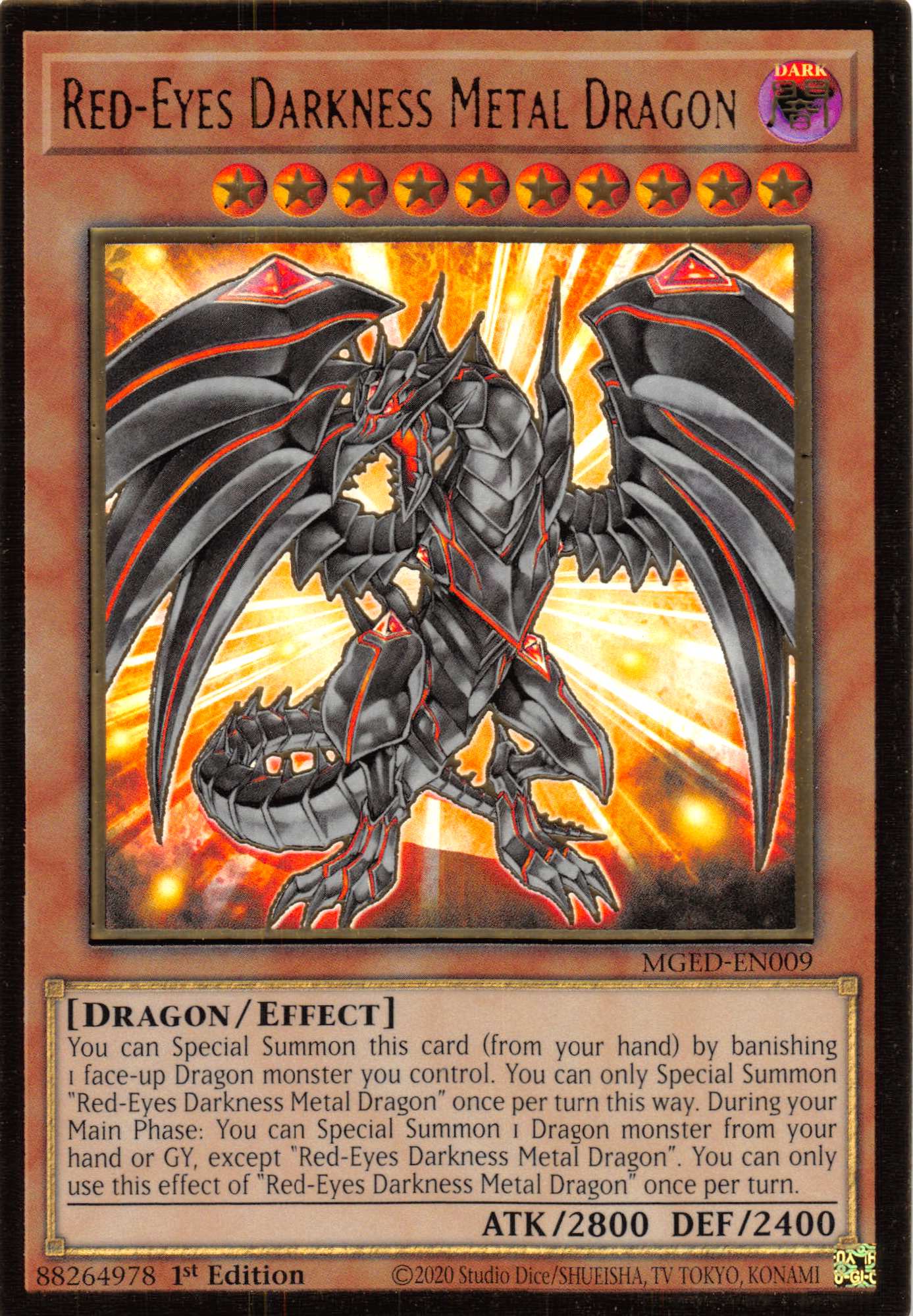 Red-Eyes Darkness Metal Dragon [MGED-EN009] Gold Rare | Gear Gaming Bentonville