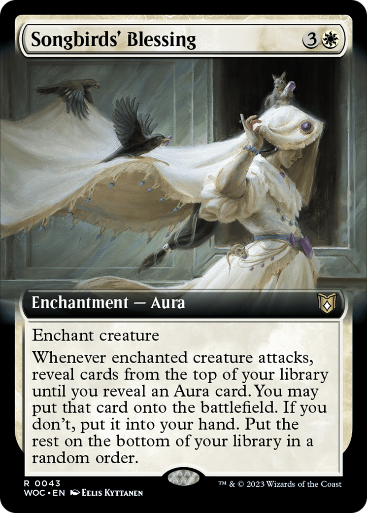 Songbirds' Blessing (Extended Art) [Wilds of Eldraine Commander] | Gear Gaming Bentonville