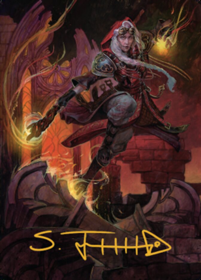 Jaya, Fiery Negotiator Art Card 2 (Gold-Stamped Signature) [Dominaria United Art Series] | Gear Gaming Bentonville